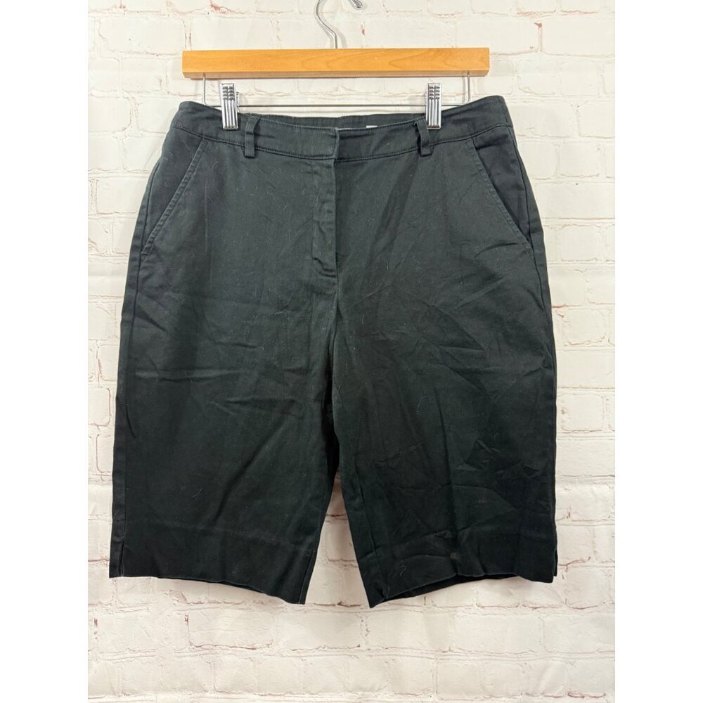 Harve Benard Shorts Womens Size 6 Petite Black Casual (READ)